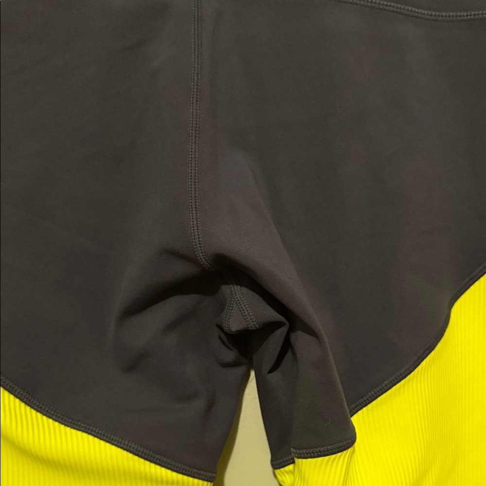 Zyia Active Color Block Navy Blue and Yellow Women's Leggings 4 - Picture 8 of 10